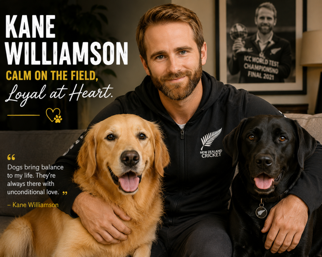 Kane Williamson with Dog